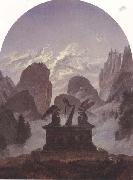 Carl Gustav Carus The Goethe Monument (mk45) Sweden oil painting artist